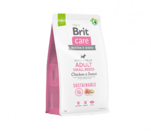 Brit Care Sustainable Adult Small Breed sausā barība pieaugušiem miniatūru šķirņu suņiem ar vistas gaļu, 7 kg