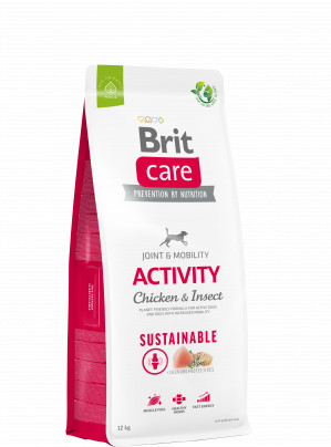 Brit Care Sustainable Activity Chicken&Insect sausas maistas šunims su vištiena vabzdžiais 12 kg