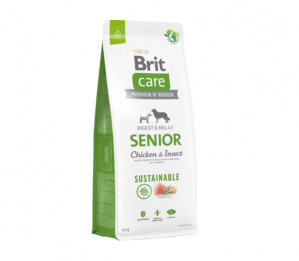 Brit Care Sustainable Senior Chicken&Insect sausas pašaras vyresnio amžiaus šunims su vištiena ir vabzdžiais 3 kg