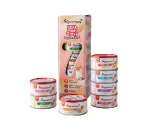Signature7 REAL Meat Gravy konservi kaķiem 7x70 g