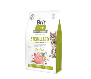 Brit Care Cat GF Sterilized Immunity Support sausas pašaras katėms 2 kg