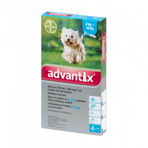 Advantix lašai šunims 4-10kg, 1 pipetė