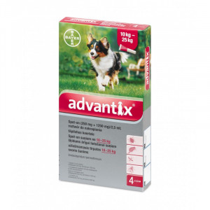 Advantix lašai šunims 10-25kg, 1 pipetė