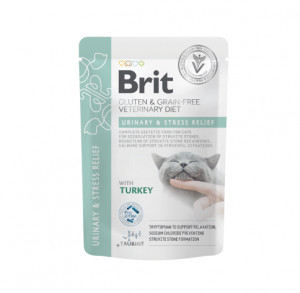 Brit Grain Free Veterinary Diets Urinary and Stress Relief konservtoit kassidele 85g