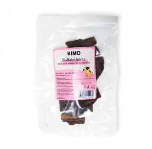 Kimo gardumi žāvētas bifeļu sirdis suņiem 100 g
