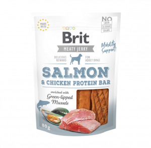 Brit Jerky Salmon Protein Bar maiused koertele lõhega 80 g
