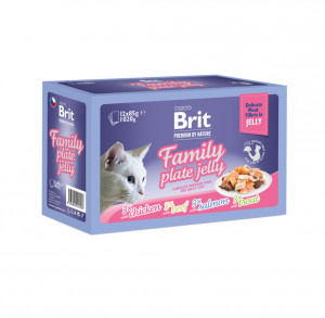 Brit Premium Cat Pouch Family Plate Jelly konservi kassidele 1020 g (12x85 g)