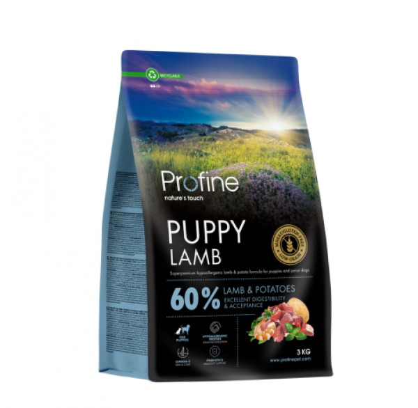 Profine Puppy Lamb sausā barība kucēniem ar jēra gaļu 3 kg
