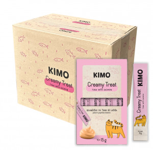Kimo Cat Creamy Tuna Salmon gardumi kaķiem 60 g x 20 gab.