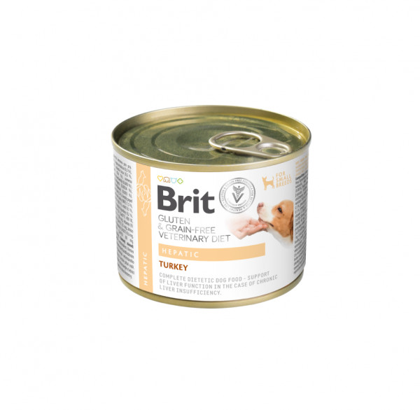 Teraviljavaba terapeutiline konserv Brit Grain Free Veterinary Diets Hepatic koertele 200 g