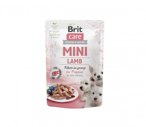 Brit Care Mini konservai šunims maiš. Puppy Lamb fillets in gravy 85 g