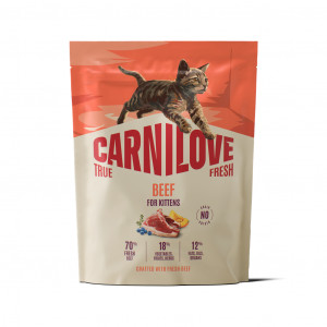 CARNILOVE TRUE FRESH Cat Dry Beef for Kittens sausas pašaras kačiukams 400 g