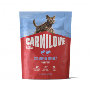 CARNILOVE ACTIVE Cat Salmon & Turkey Kitten sausas pašaras kačiukams 400 g