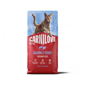 CARNILOVE ACTIVE Cat Salmon & Turkey sausas pašaras katėms 6 kg