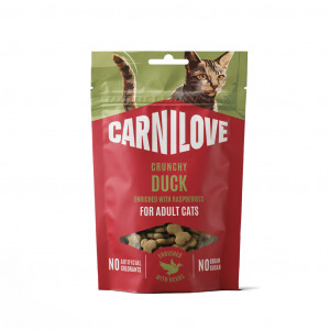 CARNILOVE Crunchy Snack Duck enriched with Raspberries skanėstai katėms 50 g