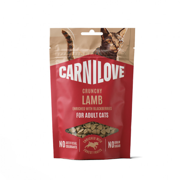 CARNILOVE Crunchy Snack Lamb enriched with Blackberries skanėstai katėms 50 g