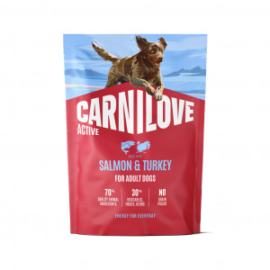 CARNILOVE ACTIVE Dog Salmon & Turkey sausas pašaras šunims 1,5 kg