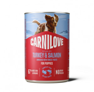 CARNILOVE Paté Made with Turkey & Salmon for Puppies konservuotas pašaras šuniukams 400 g