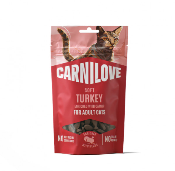 CARNILOVE Soft Snack Turkey enriched with Catnip maiused kassidele 50 g