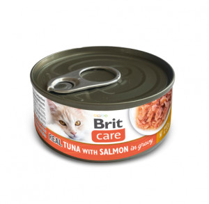 Brit Care Cat Real Tuna with Salmon in Gravy konservi kaķiem 80 g