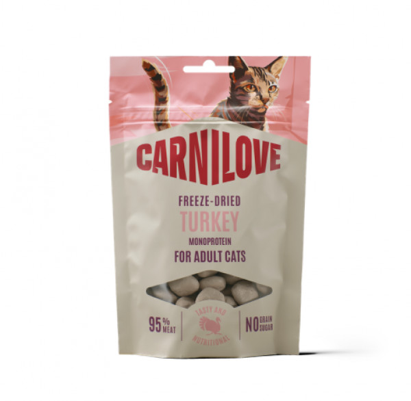 Carnilove Freeze-Dried Snack Turkey skanėstai katėms 40 g