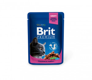 Brit Premium Chicken&Turkey konserv kassidele kana ja kalkuniga 100 g x 24 tk