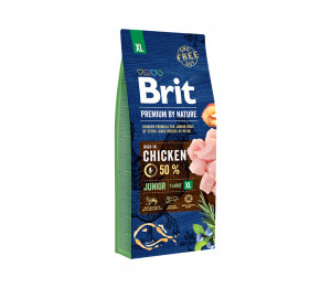 Koerte kuivtoit Brit Premium By Nature Junior XL 15 kg
