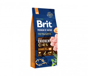 Kuivtoit Brit Premium By Nature Senior S/M eakatele koertele 15 kg