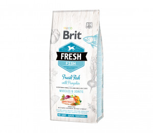 Koerte kuivtoit täiskasvanud koertele kala ja kõrvitsaga Brit Fresh Fish with Pumpkin Adult Large 2,5 kg